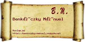 Benkóczky Mánuel névjegykártya